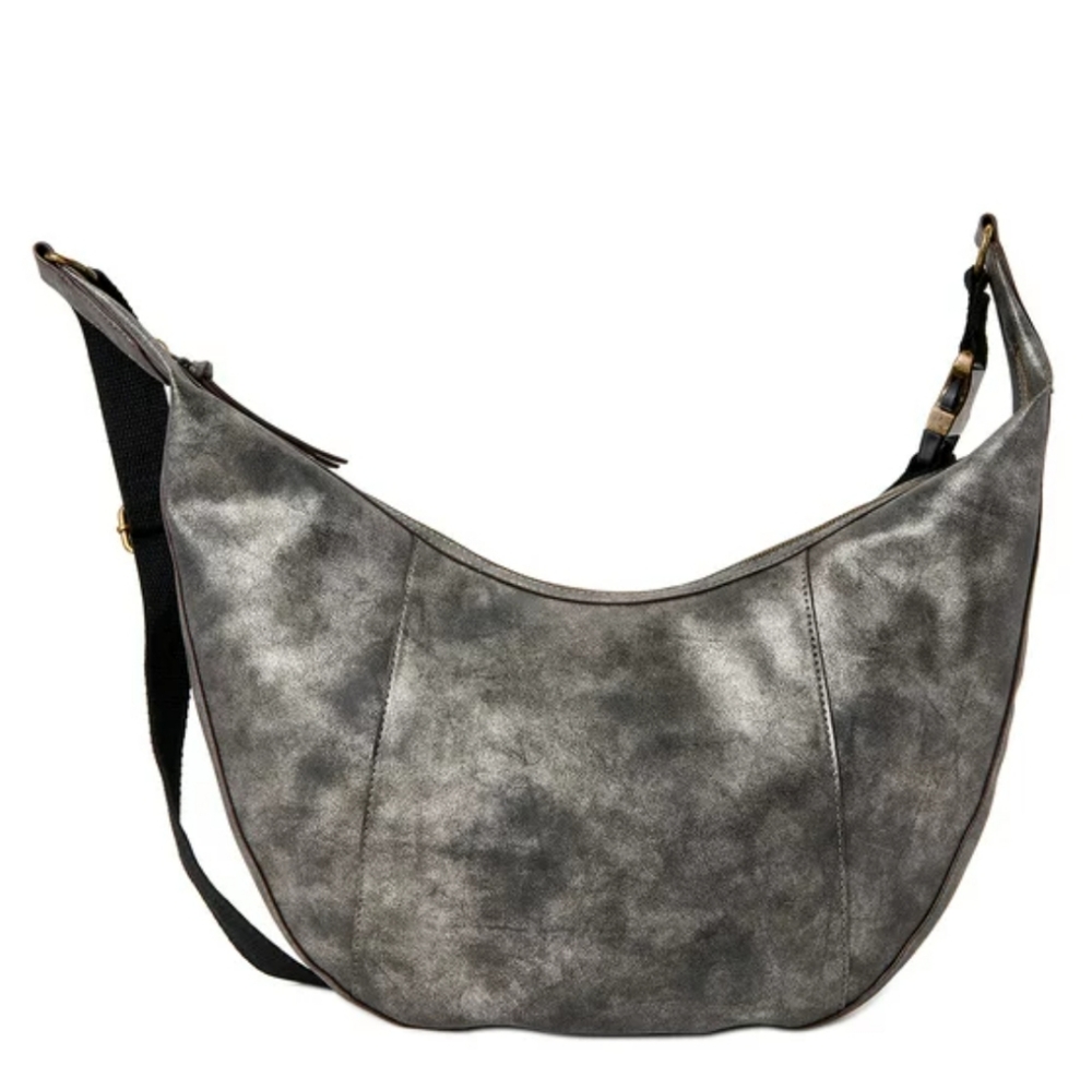 Metallic gray cross body bag *last one in stock *